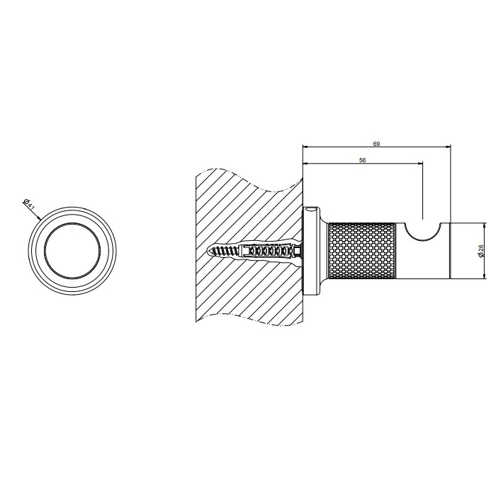 Gessi Крючок, Inciso, 58521#031 цвет: хром