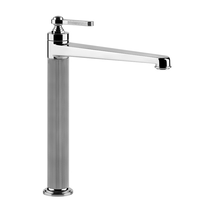 Gessi Смеситель для раковины на 1 отверстие, однорычажный, высокий, в комплекте с донным клапаном, Venti20, 65003#031 цвет: хром