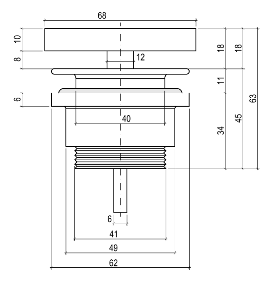 Salini донный клапан для раковины фиксированный, 16731rm цвет: матовый белый