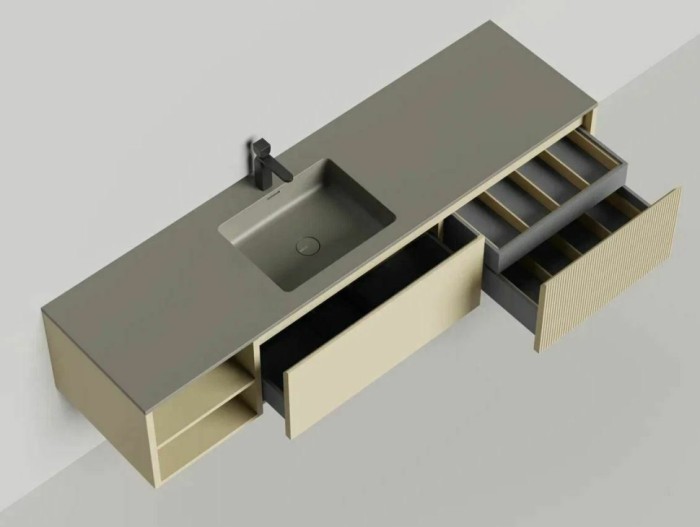 Salini подвесная тумба 1800, domino, 27d118ina цвет: бежевый