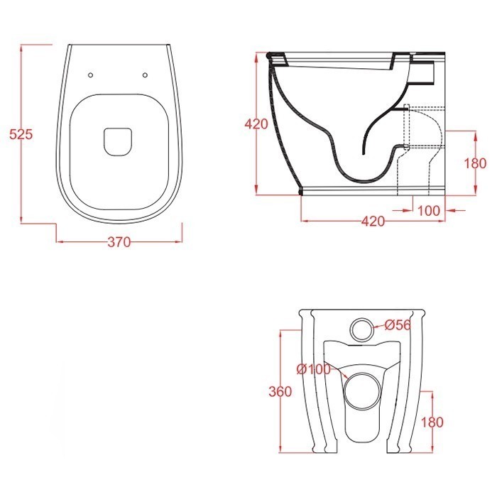 ArtCeram унитаз напольный, atv002 33 00 atelier цвет: розовый матовый