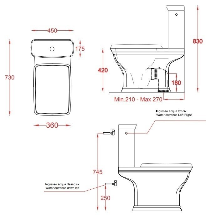 ArtCeram бачок для унитаза, cic009 01 00 civitas цвет: белый глянцевый