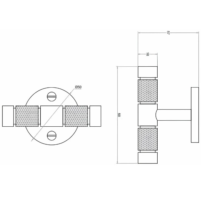 Крючок для полотенец, двойной, Bertocci Officina 01, никель арт. 127 7516 6050