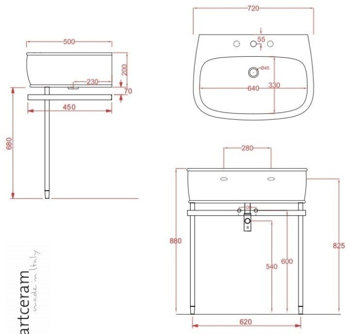 ArtCeram раковина для ванной комнаты, azl003 01 00 azuley цвет: белый глянцевый