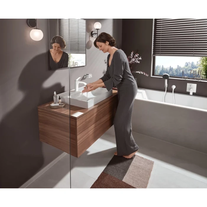 Hansgrohe смеситель для раковины без донного клапана, Vivenis, белый арт. 75012700