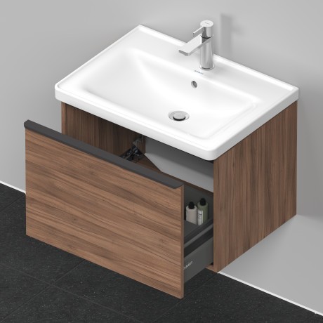 Duravit тумба подвесная под раковину 634 мм х 452 мм, d-neo, de425407979 цвет: орех натуральный