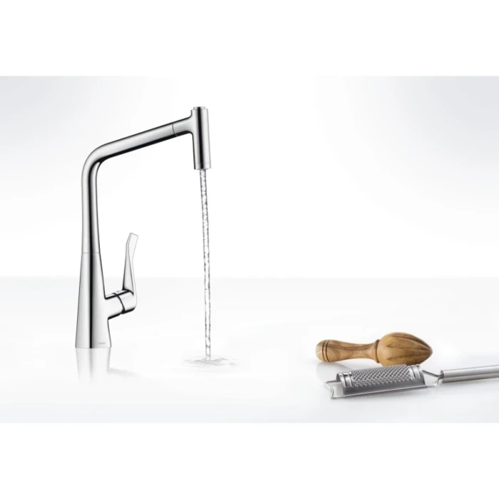 Hansgrohe смеситель для кухни, Metris M71, нержавеющая сталь арт. 14820800