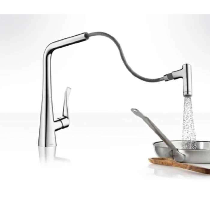 Hansgrohe смеситель для кухни, Metris M71, нержавеющая сталь арт. 14820800