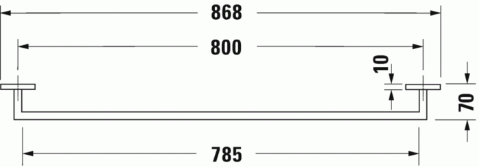 Duravit держатель для полотенца, karree, 0099601000 цвет: хром