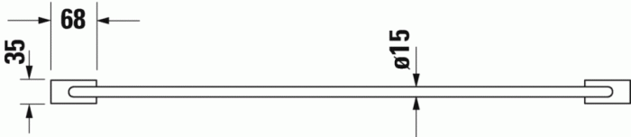 Duravit держатель для полотенца, karree, 0099601000 цвет: хром