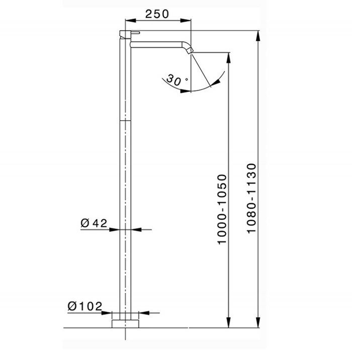 Cisal напольный смеситель для раковины ln01451040 less new, цвет: черный