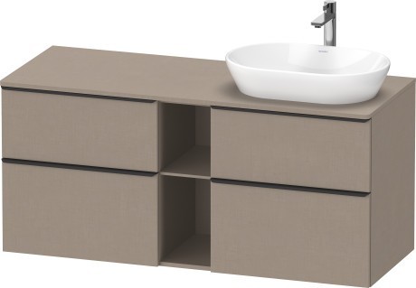 Duravit тумба подвесная под раковину справа 1400 мм х 550 мм, d-neo, de4970r7575 цвет: лён