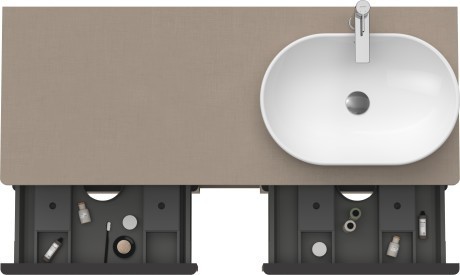 Duravit тумба подвесная под раковину справа 1400 мм х 550 мм, d-neo, de4970r7575 цвет: лён