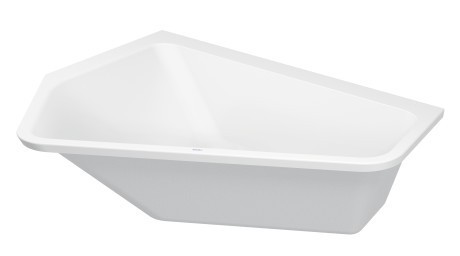 Duravit акриловая ванна 5 1770 х 1300 c двумя разными наклонами для спины, paiova, 700390000000000 цвет: белый