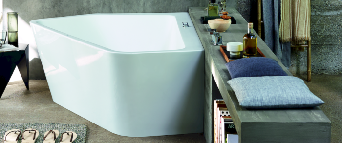 Duravit акриловая ванна 5 1770 х 1300 c двумя разными наклонами для спины, paiova, 700390000000000 цвет: белый