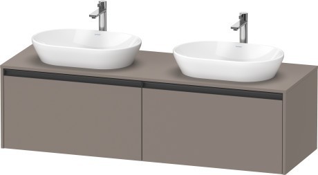 Duravit тумба подвесная под две раковины 550 мм х 1600 мм х 459 мм, ketho.2, k24889b43430000 цвет: базальт матовый