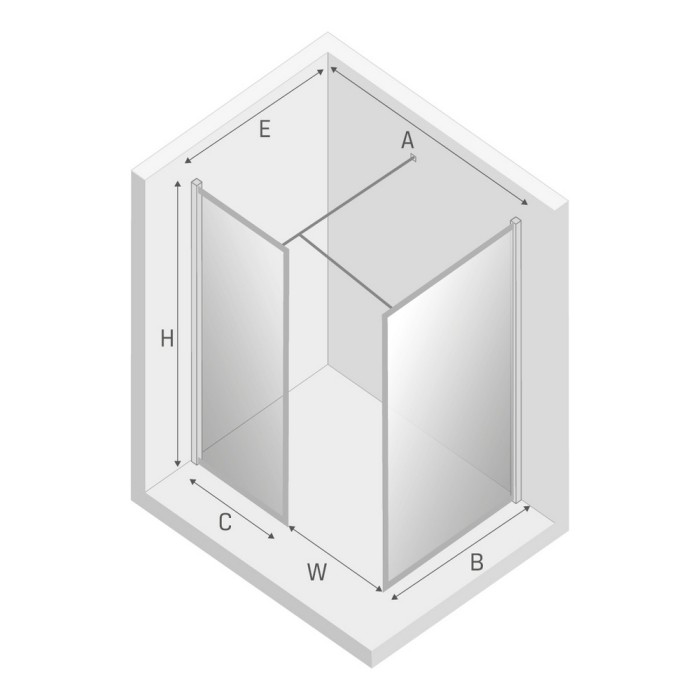 Душевое ограждение 130x80x200, New trendy New modus black, черный арт. EXK-5627