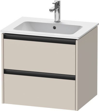 Duravit тумба подвесная под раковину 480 мм х 610 мм х 550 мм, ketho.2, k25262083830000 цвет: серо-коричневый суперматовый