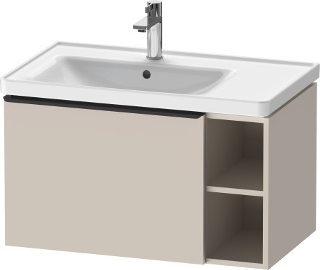 Duravit тумба подвесная под раковину 784 мм х 452 мм, d-neo, de425809191 цвет: серо-коричневый матовый