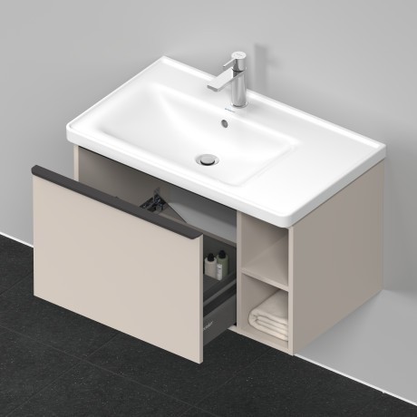 Duravit тумба подвесная под раковину 784 мм х 452 мм, d-neo, de425809191 цвет: серо-коричневый матовый