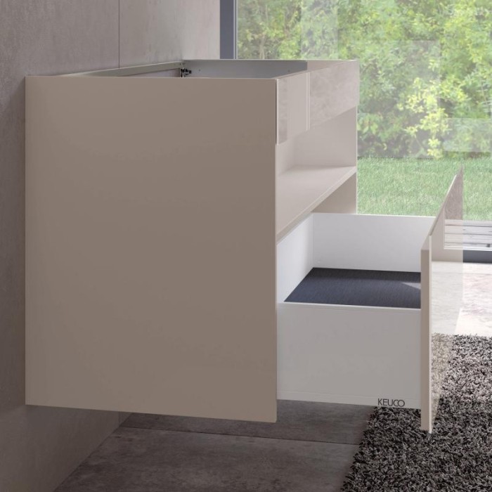 Keuco тумба под раковину с освещением 490 мм х 1200 мм х 625 мм, с 1 выдвижным ящиком, с сифоном, кашемир/кашемир, stageline, кашемир арт. 32882 180100