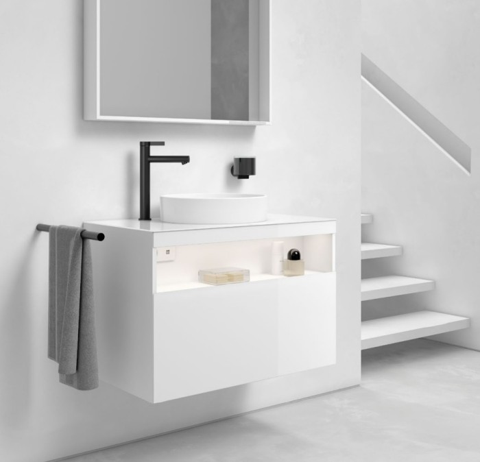 Keuco смеситель однорычажный для раковины без донного клапана, ixmo, черный матовый арт. 59510 371100