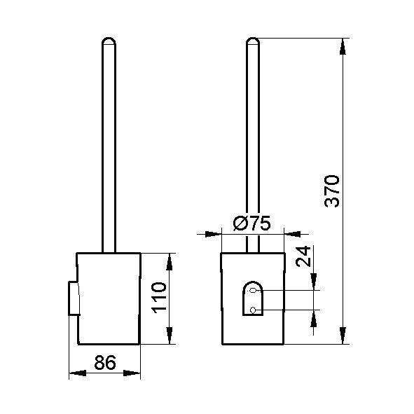 Keuco ершик туалетный, smart.2, хром арт. 14764 010100