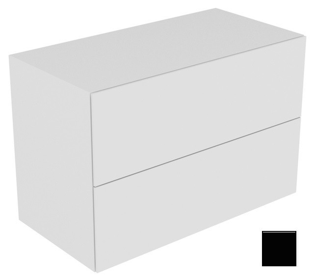 Keuco тумба боковая подвесная с двумя выдвижными фронтами, с внутренней светодиодной подсветкой, edition 11, черный арт. 31325 330100