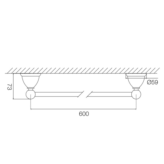 Fima Carlo Frattini полотенцедержатель 60см., подвесной, accessori, золото арт. f6040/60or