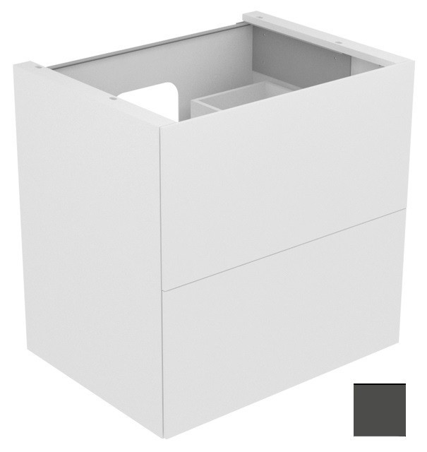 Keuco тумба подвесная под раковину с двумя выдвижными фронтами, корпуc/фасад структурный лак, edition 11, антрацит арт. 31342 390000