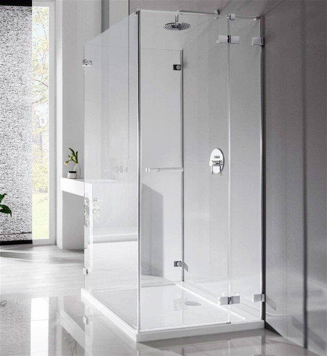 Radaway боковая стенка для душевого уголка 100x200 профиль хром стекло прозрачное, Euphoria - 383032-01