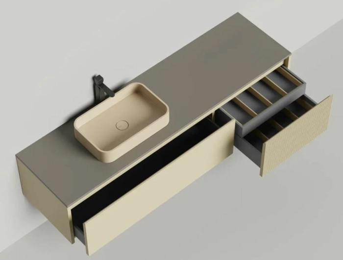 Salini подвесная тумба 1800, domino, 27d118 цвет: бежевый