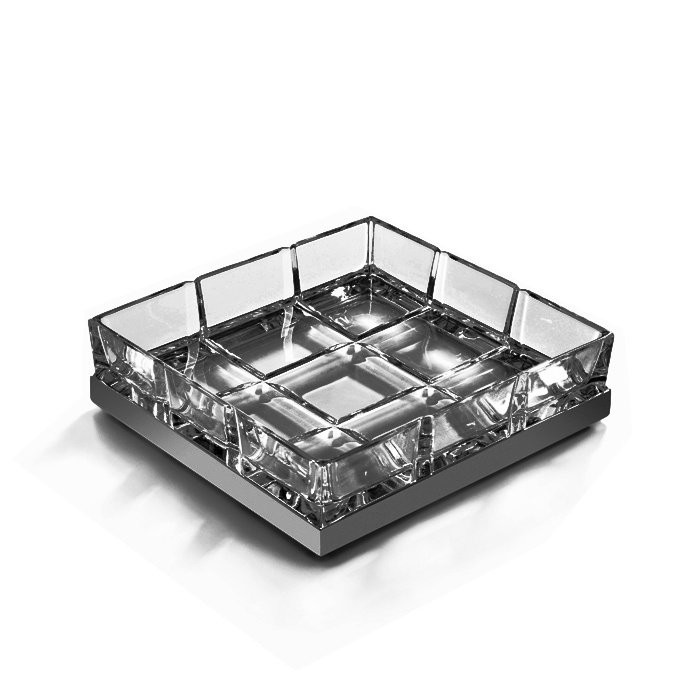 Мыльница настольная (никель чёрный шлифованный), 3SC Palace Crystal - PA01ACRCFSM