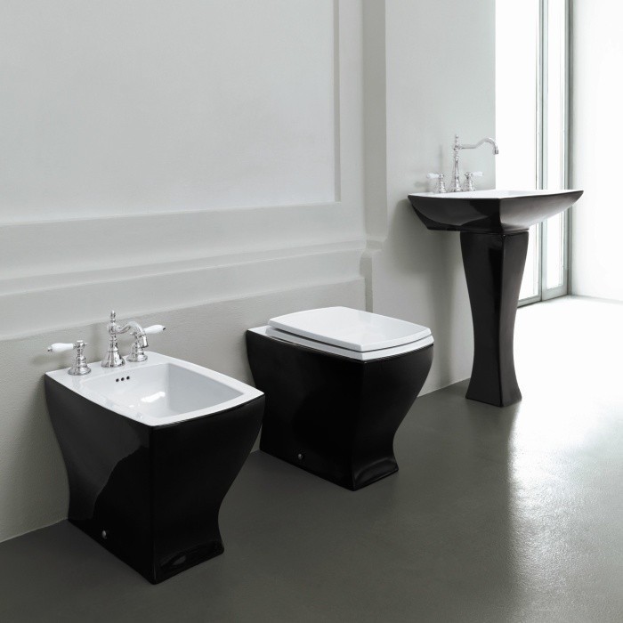 ArtCeram унитаз напольный, jzv002 01 50 jazz цвет: черный