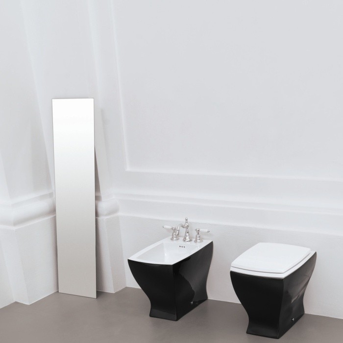 ArtCeram унитаз напольный, jzv002 01 50 jazz цвет: черный