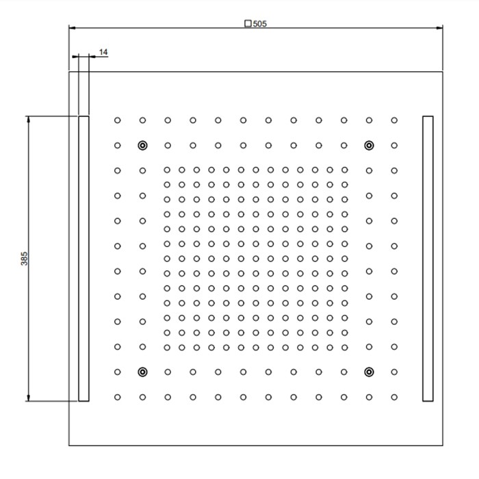 Gessi Декоративная панель 50х50см, с подсветкой, Colour, 57997#707 цвет: black metal brushed pvd