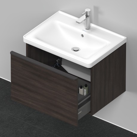 Duravit тумба подвесная под раковину 634 мм х 452 мм, d-neo, de425405353 цвет: каштан темный