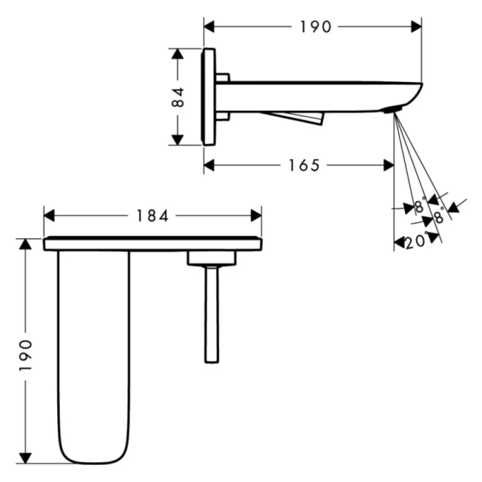 Hansgrohe смеситель для раковины, PuraVida, хром арт. 15084000