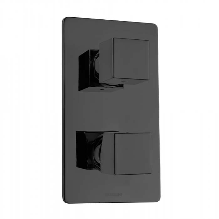 Bossini наружная часть смесителя для ванны, cube, черный арт. z00062.073