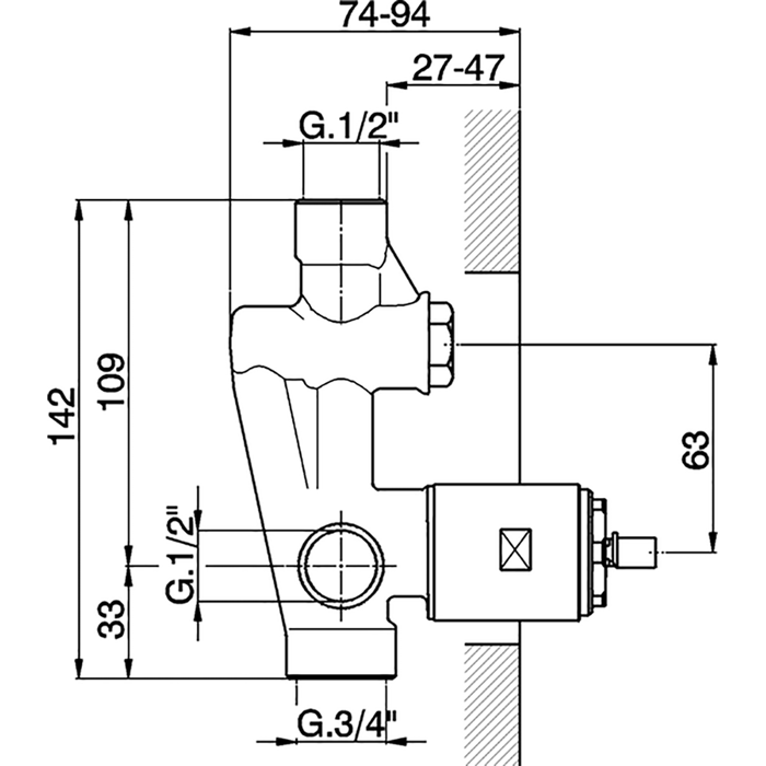Cisal встраиваемая часть однорычажного смесителя для ванны и душа, za00521004 complementi, цвет: