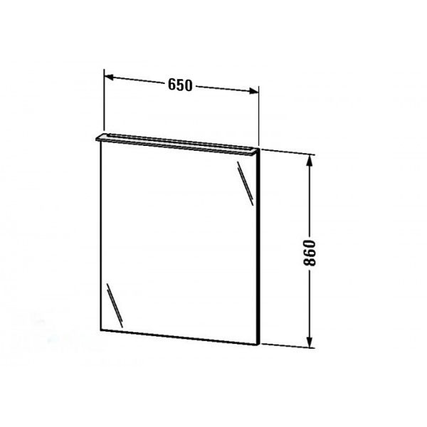 Duravit зеркало с подсветкой, happy d.2, h2749302222 цвет: белый глянцевый