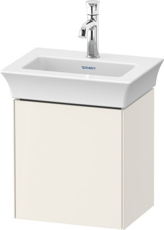Duravit тумба подвесная левая 298 мм х 384 мм, с одной дверцей, white tulip, wt4240lh4h4 цвет: скандинавский белый глянцевый