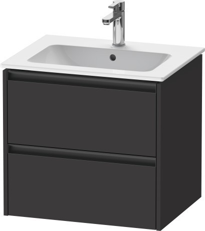 Duravit тумба подвесная под раковину 480 мм х 610 мм х 550 мм, ketho.2, k25262080800000 цвет: графит суперматовый
