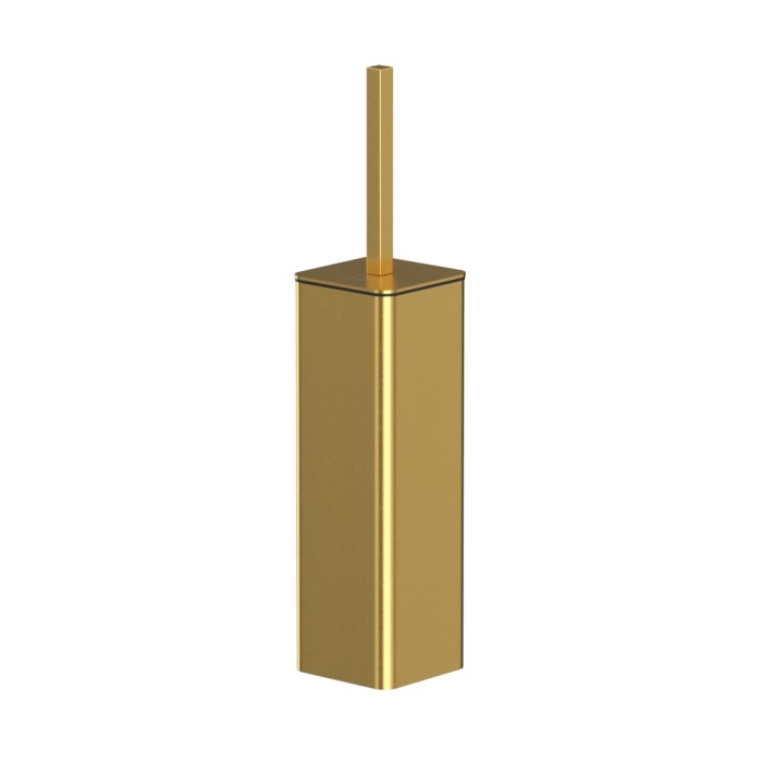 Ершик для унитаза, напольный, Whitecross Cubo gold brushed, брашированное золото арт. CU2474GLB