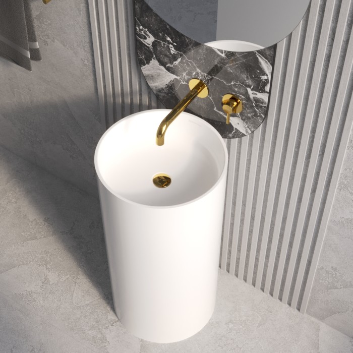 Раковина, напольная d43, Whitecross Altar, белый мат арт. 0737.043043.200S