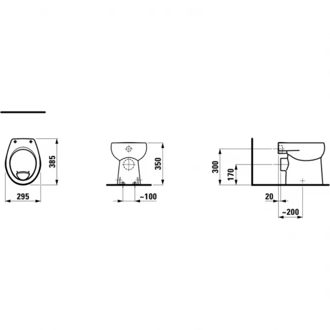 LAUFEN унитаз приставной напольный, FLORAKIDS - 8.2203.6.000.027.1