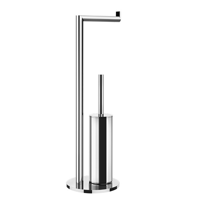 Gessi Стойка с держателем для туалетной бумаги и ершиком, Emporio accessories, 38942#031 цвет: хром
