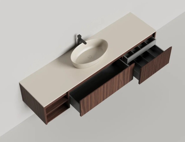 Salini подвесная тумба 2000, domino, 27d220a цвет: коричневый