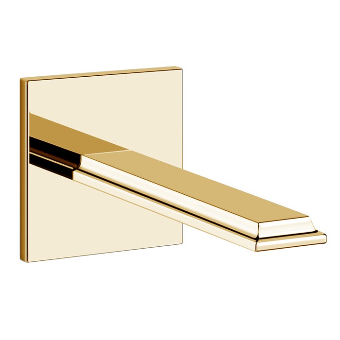 Gessi Настенный излив на 1/2” для монтажа с удаленным управлением 46112+46106 (не входит в комплект), Eleganza, 46100#087 цвет: шлифованное золото