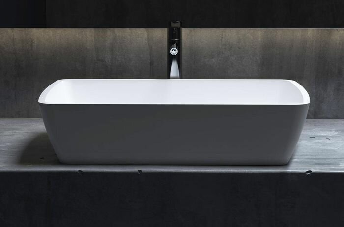 Salini раковина накладная 65x40, gloria, 1102212m цвет: матовый белый